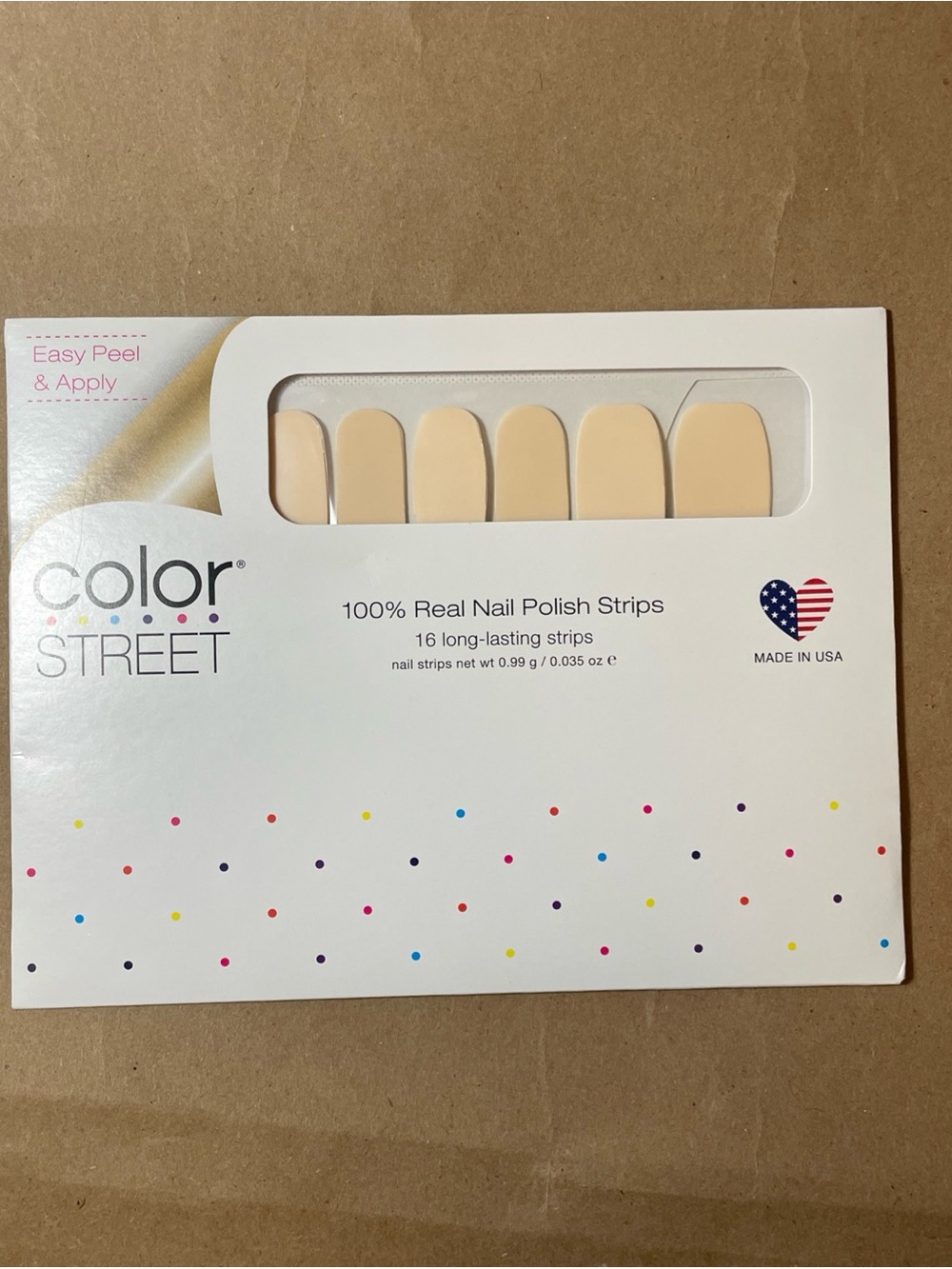 Color Street Beige Nail Polish Strips - Soleil Ballet Color